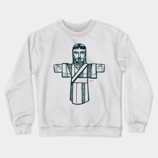 Jesus Christ Open arms illustration Crewneck Sweatshirt